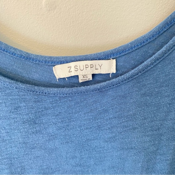 Z Supply Cabana Slub Tank Dress Soft 100% Cotton Heathered Blue Size XS - Picture 4 of 9